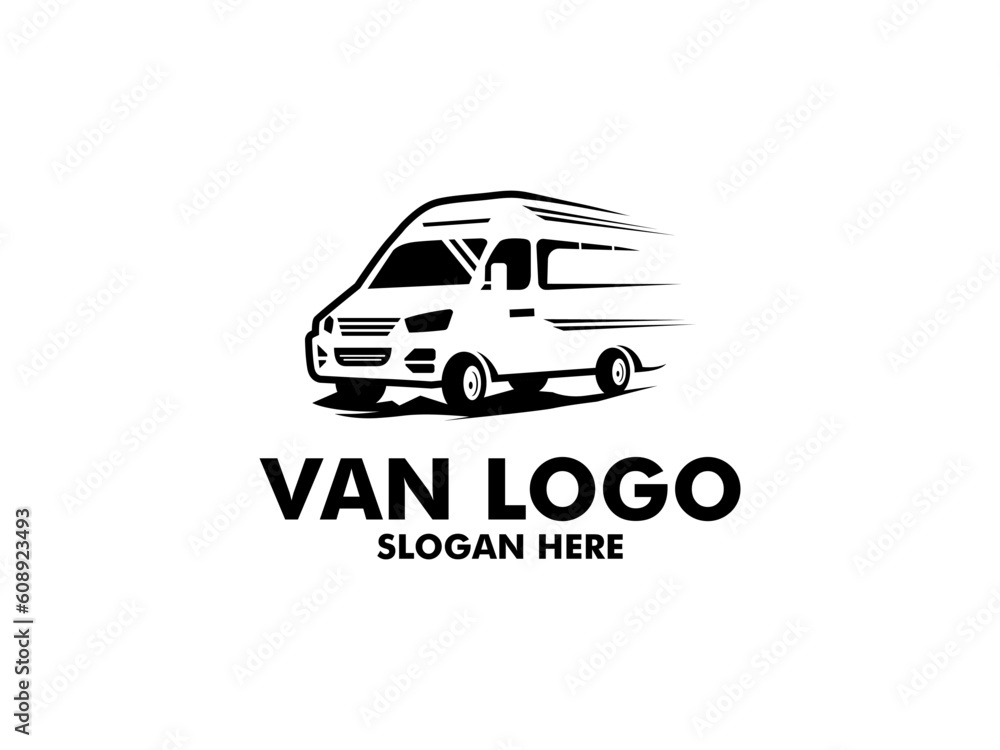 Van logo vector template isolated on white background Stock Vector ...