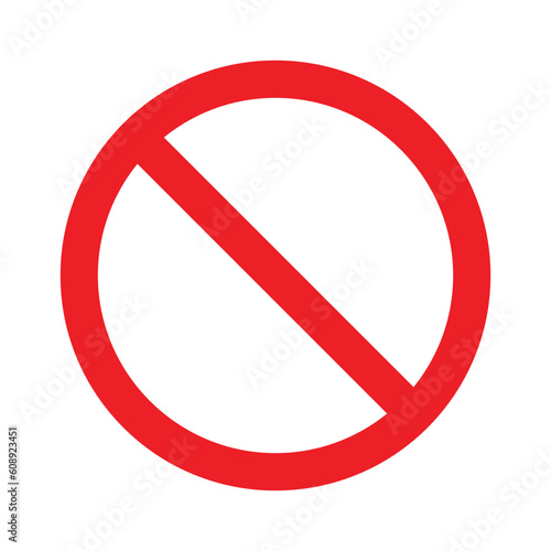 No sign icon symbol in flat style. Vector illustration. Free Download No sign icon symbol in flat style. Vector illustration. - GFXLoad