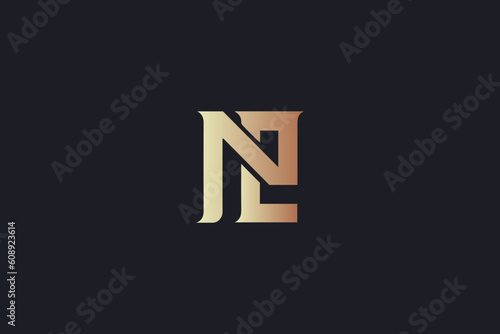 n2 letter design modern style creative golden wordmark design typography illustration, n2 typo, n2 illustration n2 lettering