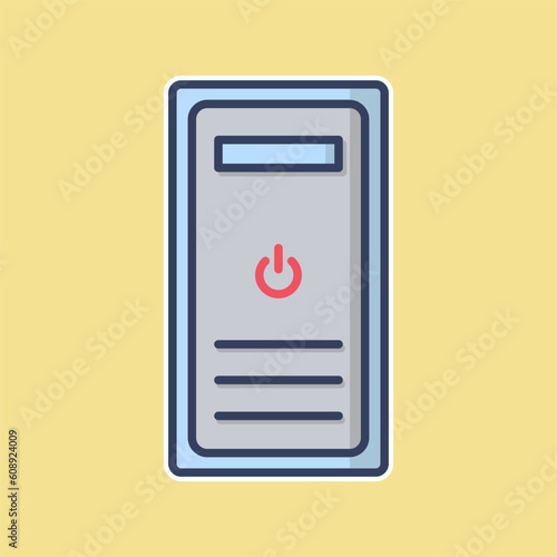 Personal computer free vector icon on trendy design
