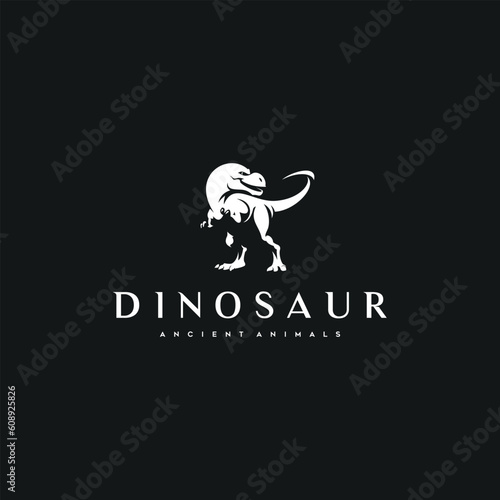T Rex logo character,dinosaur age predator