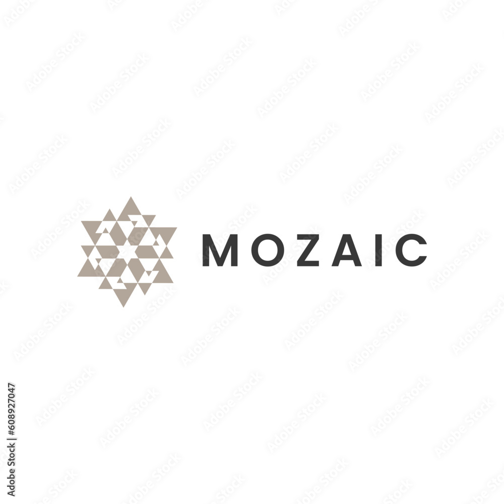 luxury mark symbol logo business vector design template with elegant, simple and modern styles. geometric Mozaic icon logo design vector illustration isolated on white 