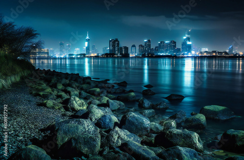 a cityscape seen from a distance