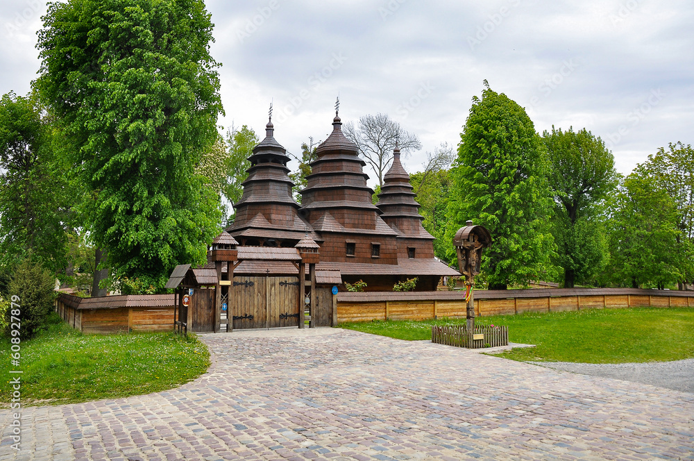 Ukrainian village of the 18th century, authentic buildings, Ukrainian ...