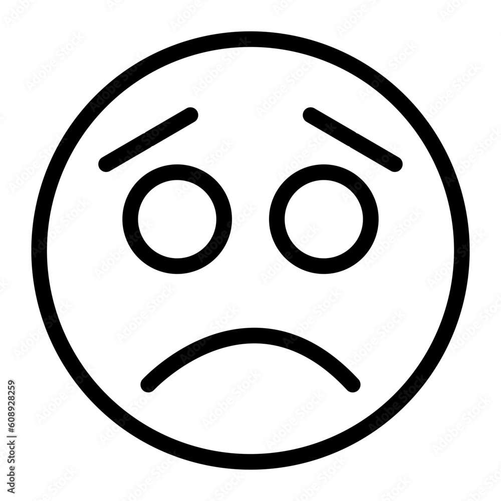 sad line icon sad line icon