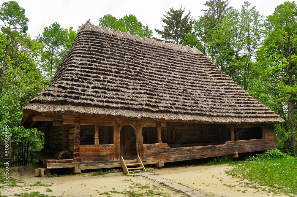 Ukrainian village of the 18th century. Authentic buildings. Ukrainian ...