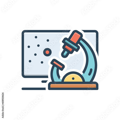 Color illustration icon for pathology