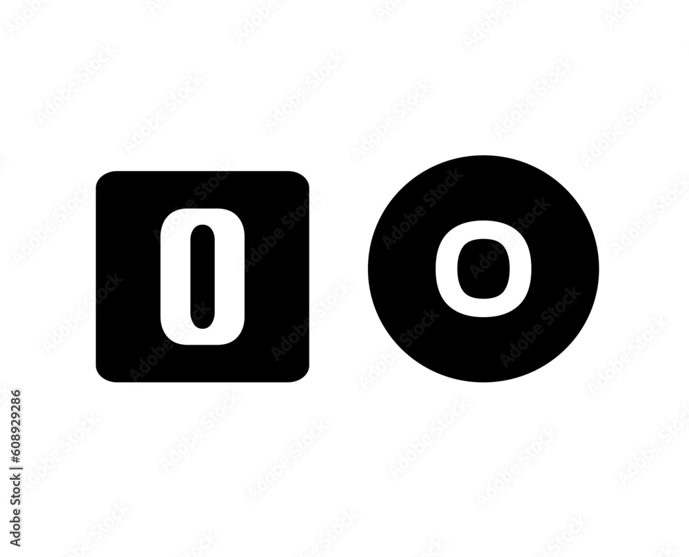 A white letter O logo on a background of black squares and circles, as well as isolated A-Z letter logos on a black squares and circles background.
A white letter O logo on a background of black squares and circles, as well as isolated A-Z letter logos on a black squares and circles background.