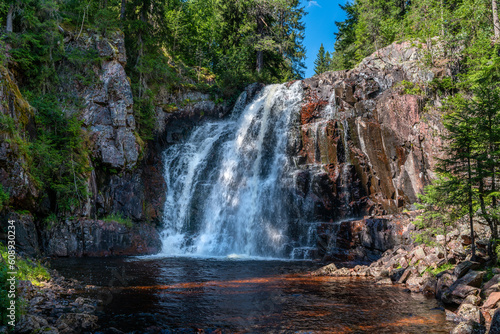 Beautiful waterfall in Alvdalen Sweden