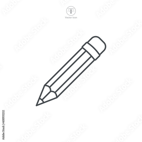 Pencil Icon symbol template for graphic and web design collection logo vector illustration