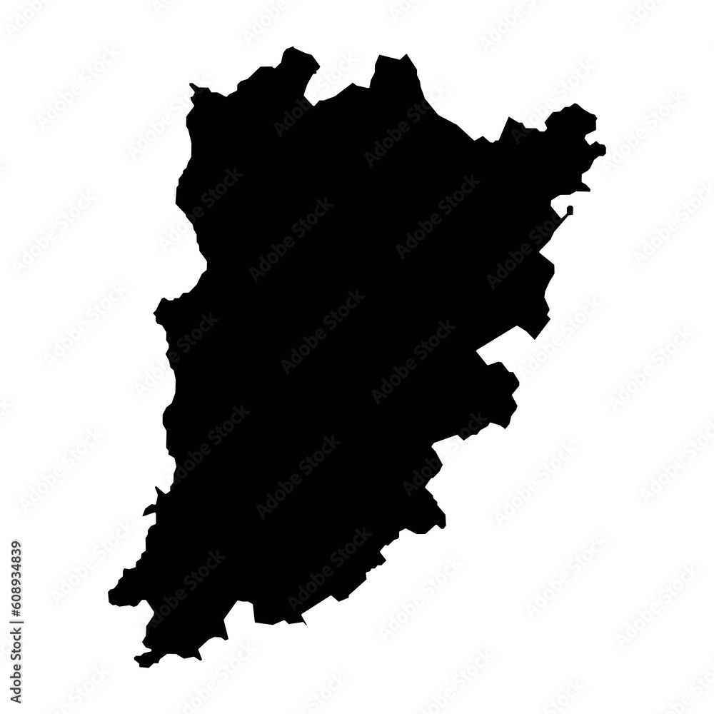 Bacs Kiskun county map, administrative district of Hungary. Vector illustration.