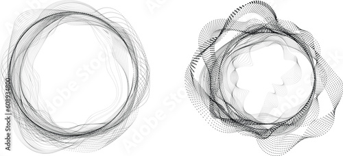 Abstract flow lines background . From order to chaos .Fluid wavy shape .Striped linear pattern . Music sound wave . Vector illustration