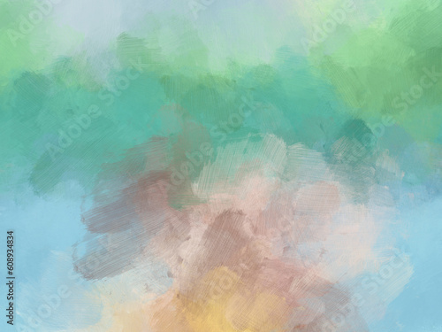 brush oil painting background colorful