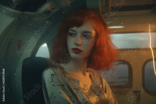 woman in car photo