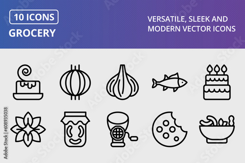  Vector Grocery Icon Set
