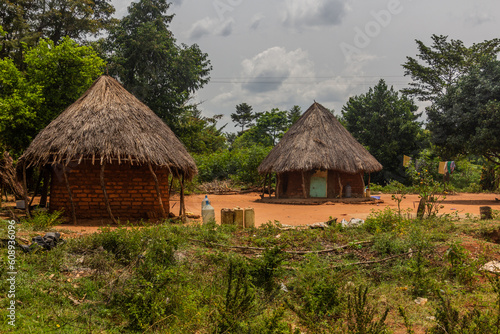 Village huts in Nyero, eastern Uganda