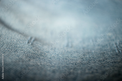 Jeans background, denim with seam of fashion design