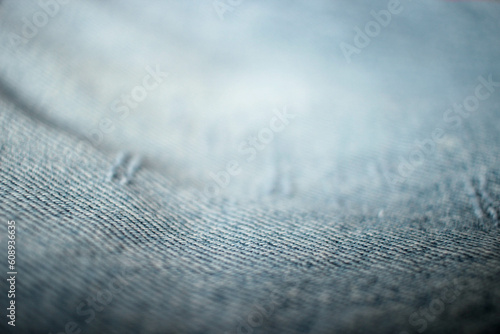 Jeans background, denim with seam of fashion design