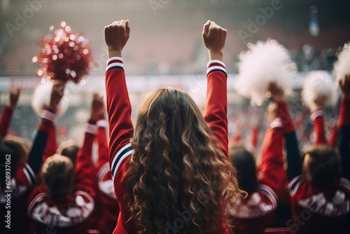 Cheerleaders cheering game. Generate Ai