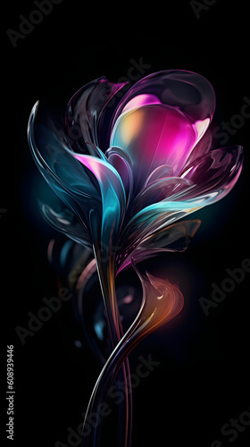 Floral abstract background, Generative AI	