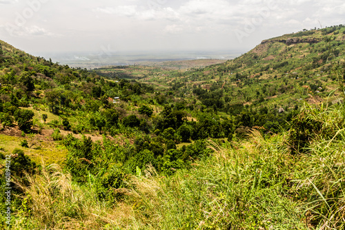 Rural landscape near Sipi village, Uganda