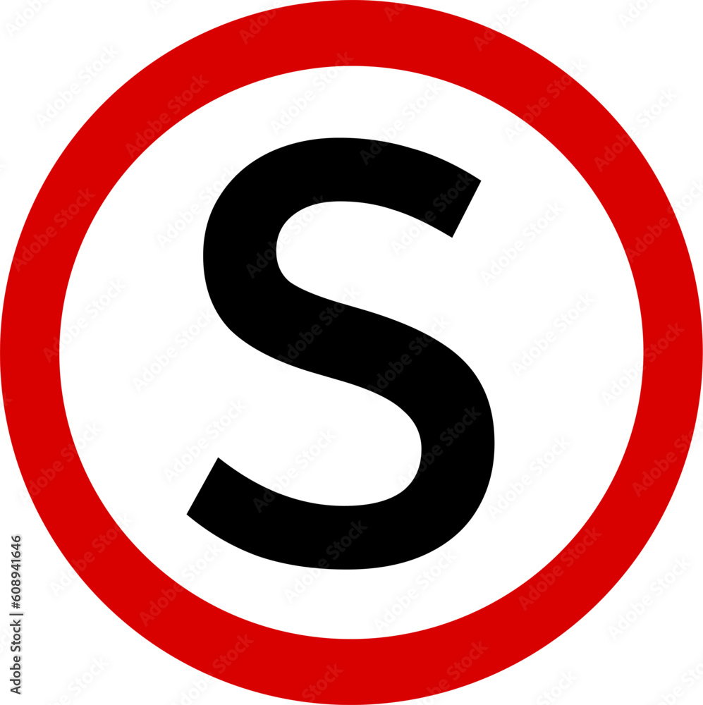 Traffic sign Stop (S). Warning sign, Replaceable vector design. Traffic sign Stop (S). Warning sign, Replaceable vector design.