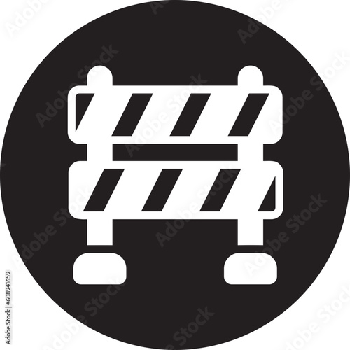 road block glyph icon