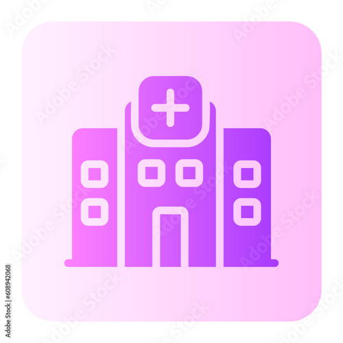 hospital gradient icon
