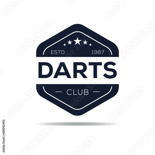 Creative (Darts) Club design, vector illustration.