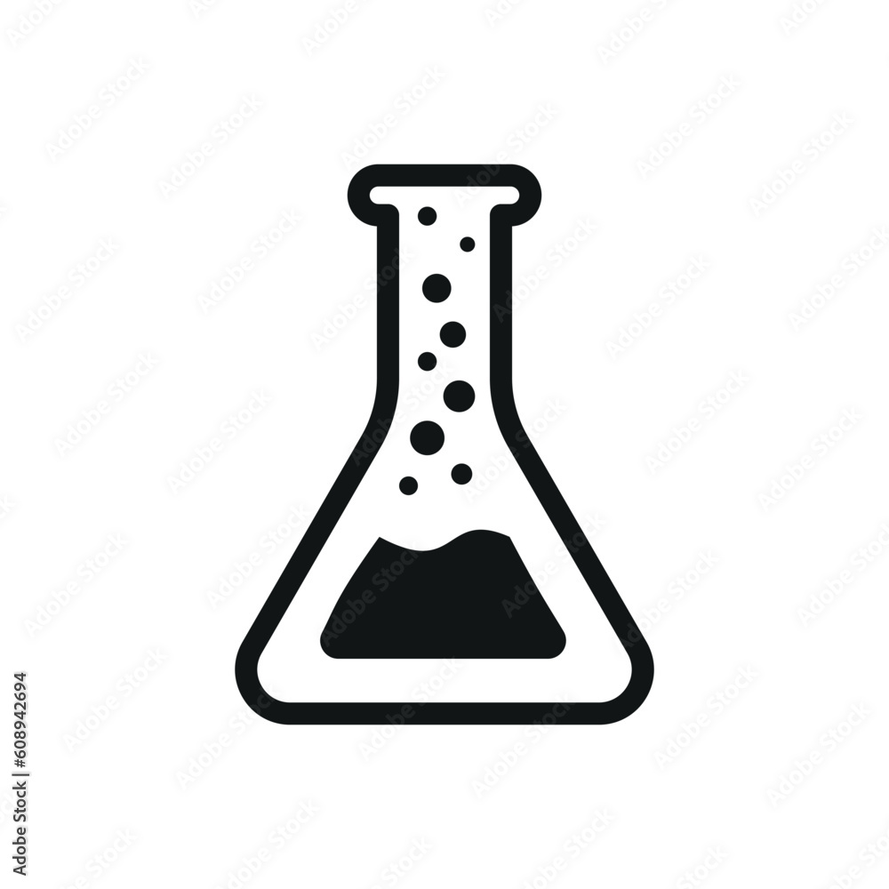 erlenmeyer sign symbol vector glyph icon erlenmeyer sign symbol vector glyph icon