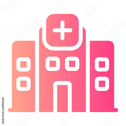 hospital gradient icon