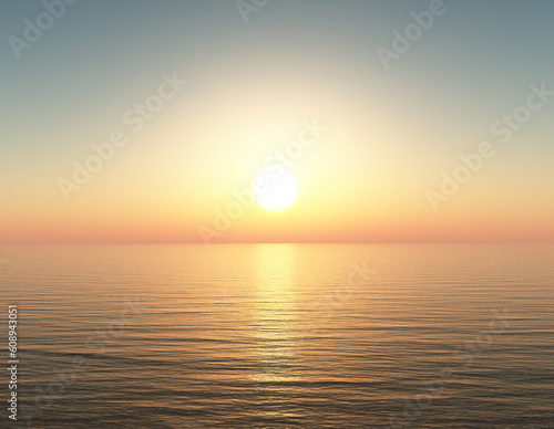Fototapeta Naklejka Na Ścianę i Meble -  Sonnenuntergang über dem Meer