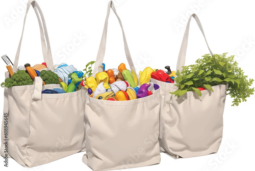 set of recycle cloth bag