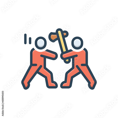 Color illustration icon for enemies 