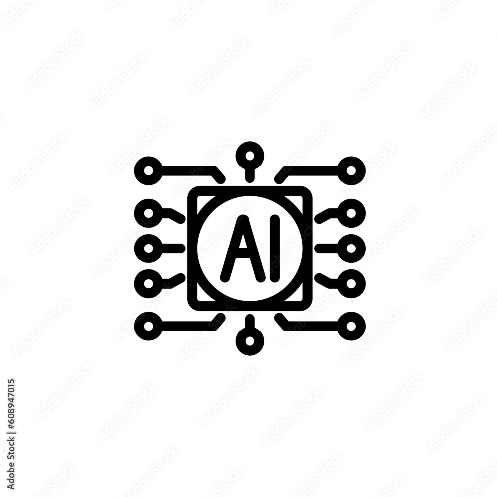 artificial intelligence sign symbol vector artificial intelligence sign symbol vector