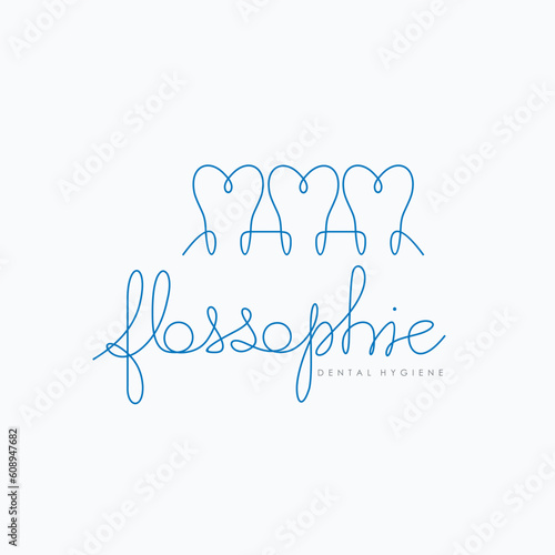 health dental floss logo design