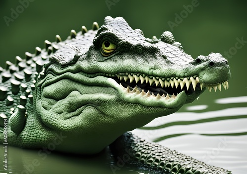 Crocodile, Generative AI Illustration © pandawild