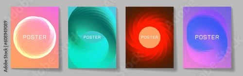 Trendy art background collection. Modern poster or cover abstract design set. 