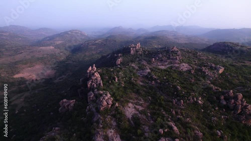 The large Deccan Plateau of the Indian Subcontinent is located between the Western Ghats and the Eastern Ghats, and is loosely defined as the peninsular region between these ranges that is south  photo