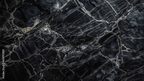 A black marble wall with a black background and a white background.generative ai © S...