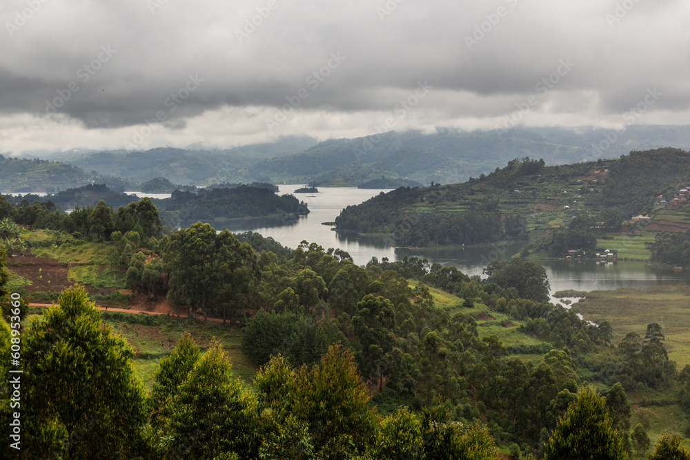 View of Bunyonyi lake, Uganda View of Bunyonyi lake, Uganda