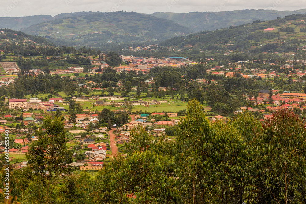 Aerial view of Kabale town, Uganda