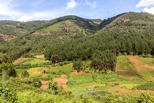 Lush landscape near Kabale, Uganda photo