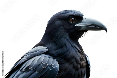 crow on transparent background. generative ai