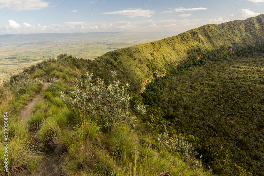 Crater rim of Longonot volcano, Kenya