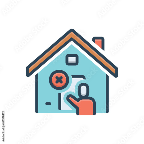 Color illustration icon for nothing 