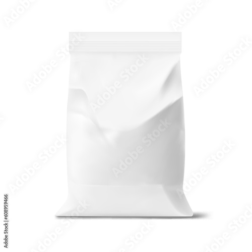 3D White Clear Sack Isolated On White Background
