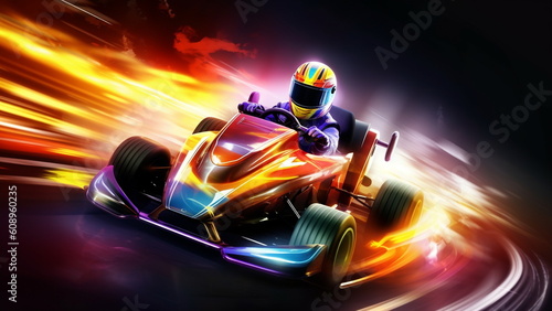 Wallpaper Mural Kart race at high speed with Generative AI. Torontodigital.ca