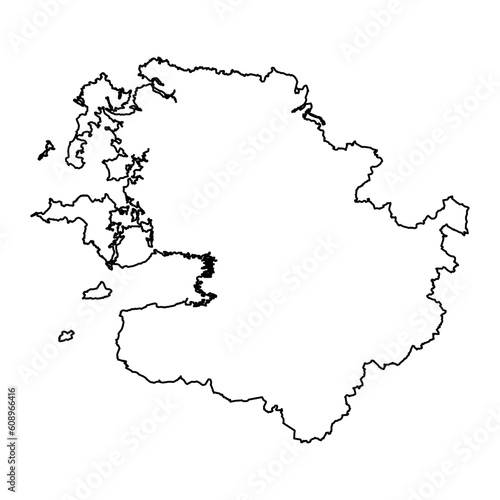 County Mayo map, administrative counties of Ireland. Vector illustration.