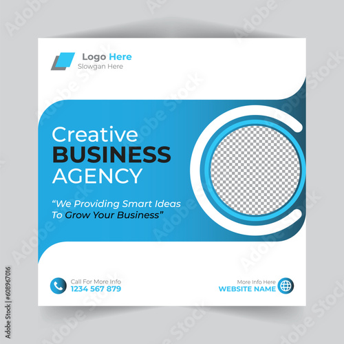 Digital marketing live webinar and corporate social media post template